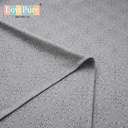 Lovepure India Glace Cotton Bedsheet Set with 2 Pillow Covers, 275 X 275 cm,Super King Size, 3 Piece(Silver Herringbone)