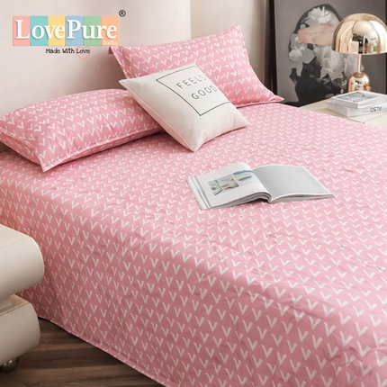 Lovepure India Glace Cotton Bedsheet Set with 2 Pillow Covers, 275 X 275 cm,Super King Size, 3 Piece(Pewter Fleur Lattice)