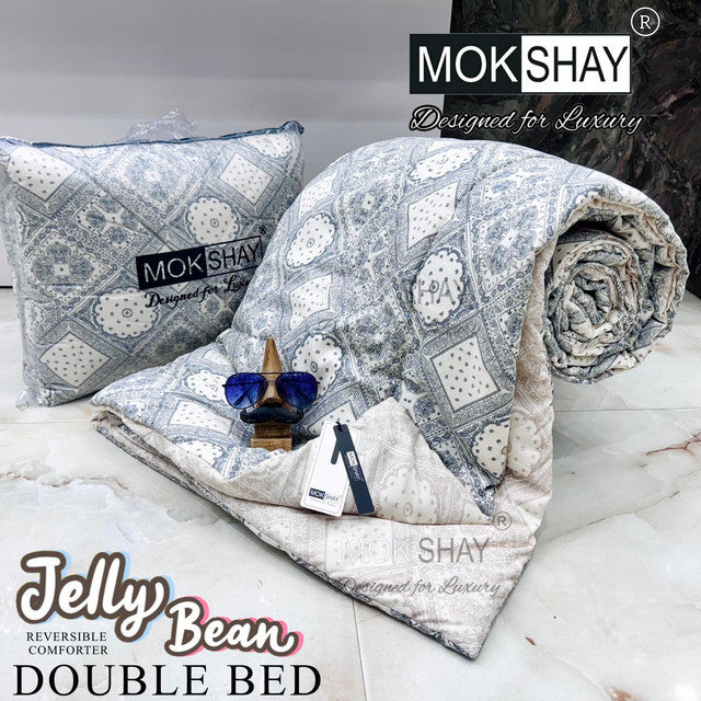 DONUT DOUBLE BED REVERSIBLE COMFORTER WITH BAG