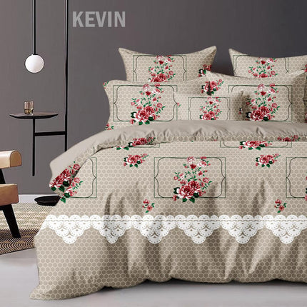 GEMS KING 3PCS FITTED (DURABLE ELASTIC) BEDSHEET SET WITH 2 KINGSIZE PILLOW COVERS (1+2)(FITS UPTO 8 INCHES MATTRESS)