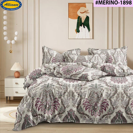 GEMS KING 3PCS FITTED (DURABLE ELASTIC) BEDSHEET SET WITH 2 KINGSIZE PILLOW COVERS (1+2)(FITS UPTO 8 INCHES MATTRESS)