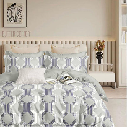 GEMS KING 3PCS FITTED (DURABLE ELASTIC) BEDSHEET SET WITH 2 KINGSIZE PILLOW COVERS (1+2)(FITS UPTO 8 INCHES MATTRESS)