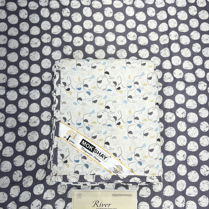 RIVER 100% PURE COTTON PREMIUM SINGLE BED DOHAR (PAIR OF 2)