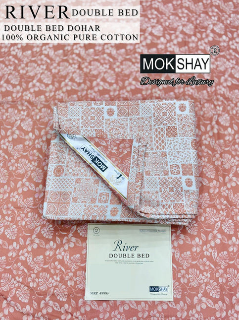 RIVER 100% PURE ORGANIC COTTON PREMIUM DOUBLE BED DOHAR