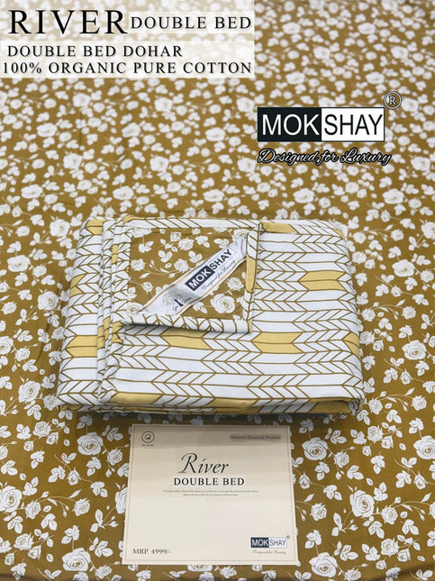 RIVER 100% PURE ORGANIC COTTON PREMIUM DOUBLE BED DOHAR