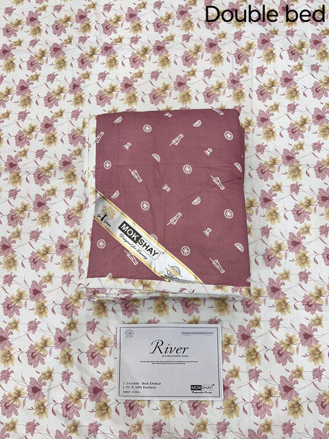 RIVER 100% PURE ORGANIC COTTON PREMIUM DOUBLE BED DOHAR