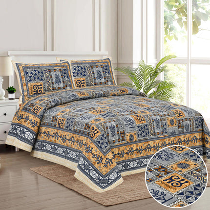 AIRAVAT 300TC ULTRASOFT PURE ORGANIC COTTON SUPERKING(120x120)PREMIUM BEDSHEET WITH 2 PILLOW COVERS