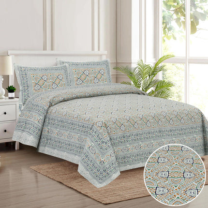 AIRAVAT 300TC ULTRASOFT PURE ORGANIC COTTON SUPERKING(120x120)PREMIUM BEDSHEET WITH 2 PILLOW COVERS
