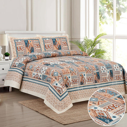 AIRAVAT 300TC ULTRASOFT PURE ORGANIC COTTON SUPERKING(120x120)PREMIUM BEDSHEET WITH 2 PILLOW COVERS