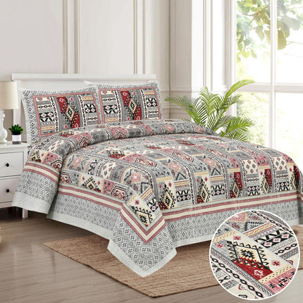 AIRAVAT 300TC ULTRASOFT PURE ORGANIC COTTON SUPERKING(120x120)PREMIUM BEDSHEET WITH 2 PILLOW COVERS