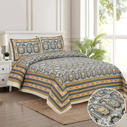 AIRAVAT 300TC ULTRASOFT PURE ORGANIC COTTON SUPERKING(120x120)PREMIUM BEDSHEET WITH 2 PILLOW COVERS