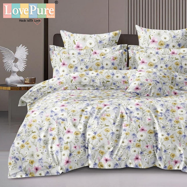 PLUTO KINGSIZE PREMIUM 108*108 BEDSHEET SET(1+2) WITH 2 PILLOW COVERS (BEST SELLING)