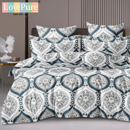 PLUTO KINGSIZE PREMIUM 108*108 BEDSHEET SET(1+2) WITH 2 PILLOW COVERS (BEST SELLING)