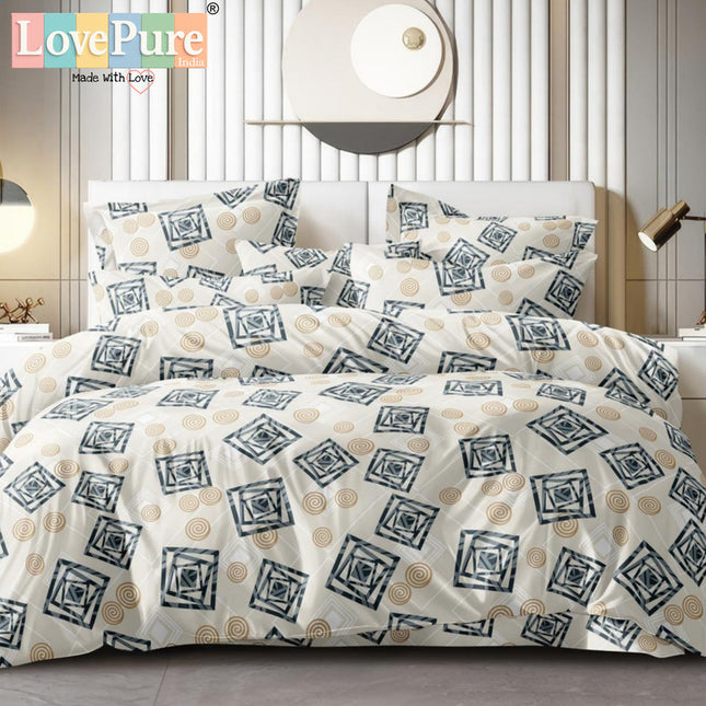 PLUTO KINGSIZE PREMIUM 108*108 BEDSHEET SET(1+2) WITH 2 PILLOW COVERS (BEST SELLING)