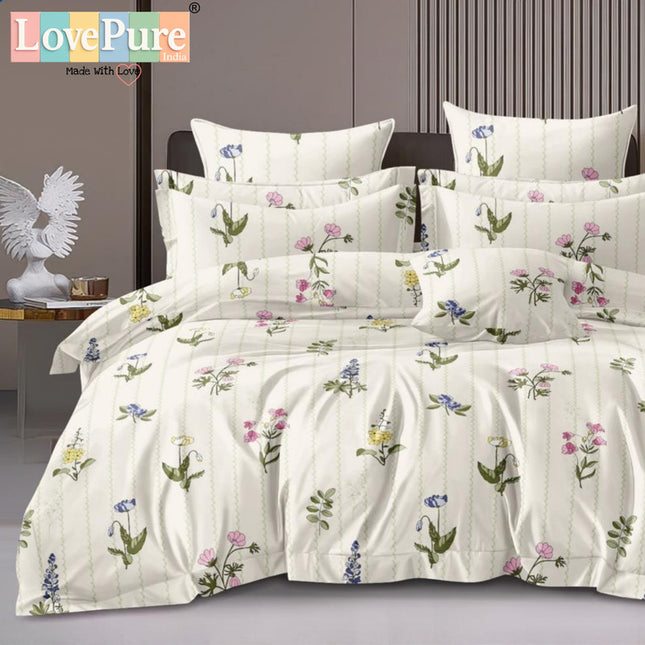 PLUTO KINGSIZE PREMIUM 108*108 BEDSHEET SET(1+2) WITH 2 PILLOW COVERS (BEST SELLING)