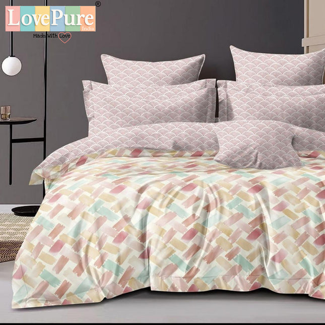 PLUTO KINGSIZE PREMIUM 108*108 BEDSHEET SET(1+2) WITH 2 PILLOW COVERS (BEST SELLING)