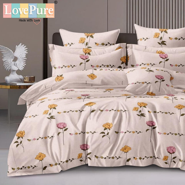 PLUTO KINGSIZE PREMIUM 108*108 BEDSHEET SET(1+2) WITH 2 PILLOW COVERS (BEST SELLING)