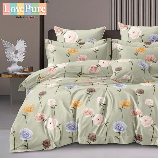 PLUTO KINGSIZE PREMIUM 108*108 BEDSHEET SET(1+2) WITH 2 PILLOW COVERS (BEST SELLING)