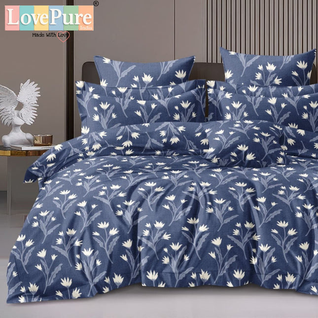 BENTLEY DOUBLE PREMIUM 90*100 BEDSHEET SET(1+2) WITH 2 PILLOW COVERS