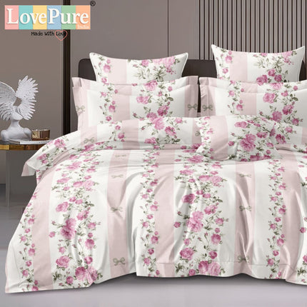 GEMS KING 3PCS FITTED (DURABLE ELASTIC) BEDSHEET SET WITH 2 KINGSIZE PILLOW COVERS (1+2)(FITS UPTO 8 INCHES MATTRESS)