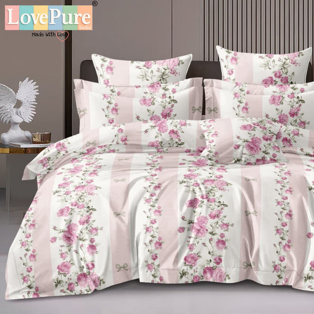 BENTLEY DOUBLE PREMIUM 90*100 BEDSHEET SET(1+2) WITH 2 PILLOW COVERS