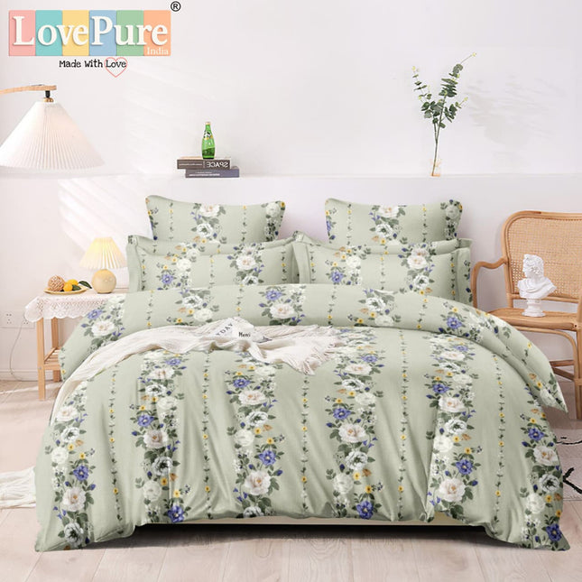 BENTLEY DOUBLE PREMIUM 90*100 BEDSHEET SET(1+2) WITH 2 PILLOW COVERS