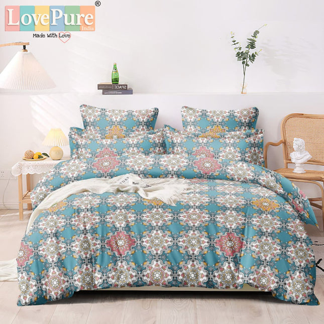 GEMS KING 3PCS FITTED (DURABLE ELASTIC) BEDSHEET SET WITH 2 KINGSIZE PILLOW COVERS (1+2)(FITS UPTO 8 INCHES MATTRESS)