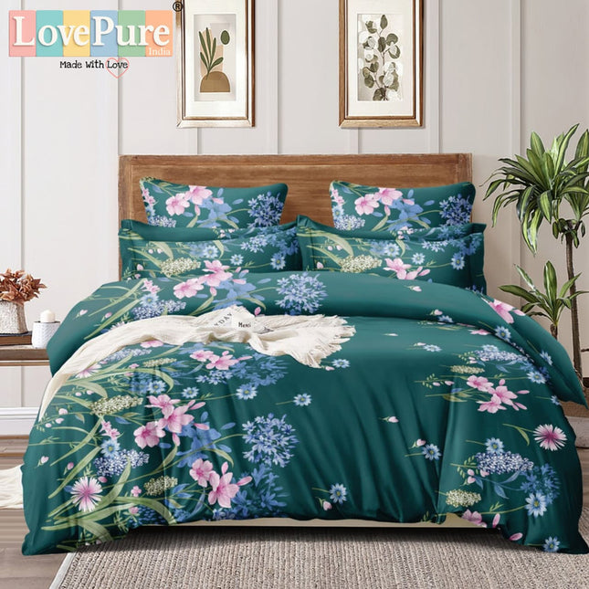 GEMS KING 3PCS FITTED (DURABLE ELASTIC) BEDSHEET SET WITH 2 KINGSIZE PILLOW COVERS (1+2)(FITS UPTO 8 INCHES MATTRESS)