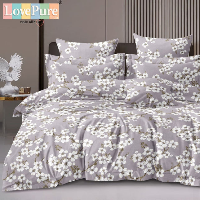 BENTLEY DOUBLE PREMIUM 90*100 BEDSHEET SET(1+2) WITH 2 PILLOW COVERS