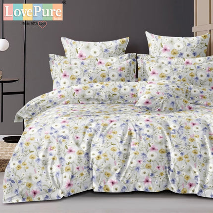 GEMS KING 3PCS FITTED (DURABLE ELASTIC) BEDSHEET SET WITH 2 KINGSIZE PILLOW COVERS (1+2)(FITS UPTO 8 INCHES MATTRESS)