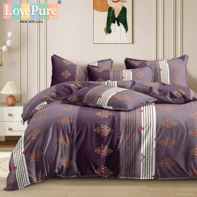 BENTLEY DOUBLE PREMIUM 90*100 BEDSHEET SET(1+2) WITH 2 PILLOW COVERS