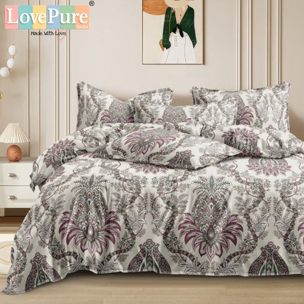 BENTLEY DOUBLE PREMIUM 90*100 BEDSHEET SET(1+2) WITH 2 PILLOW COVERS