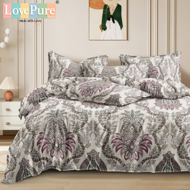 BENTLEY DOUBLE PREMIUM 90*100 BEDSHEET SET(1+2) WITH 2 PILLOW COVERS