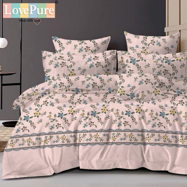 GEMS KING 3PCS FITTED (DURABLE ELASTIC) BEDSHEET SET WITH 2 KINGSIZE PILLOW COVERS (1+2)(FITS UPTO 8 INCHES MATTRESS)