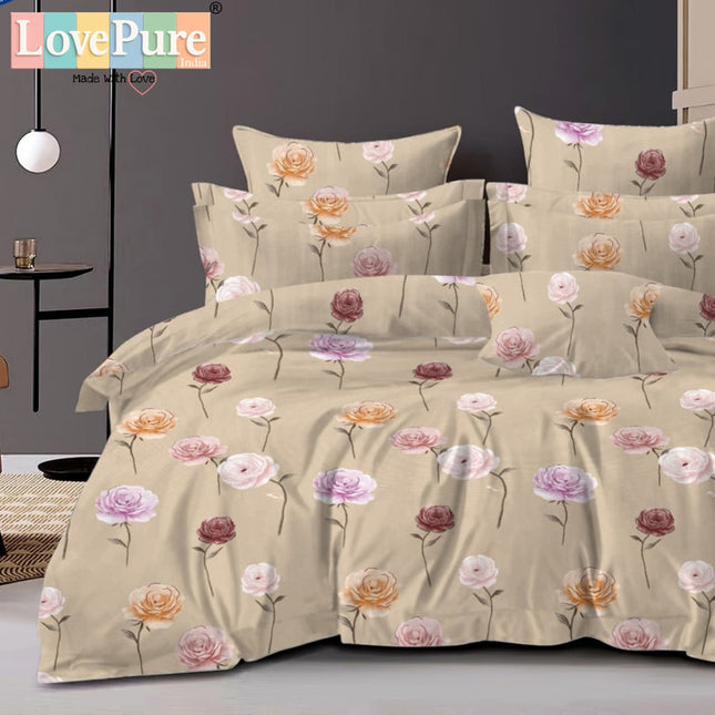 BENTLEY DOUBLE PREMIUM 90*100 BEDSHEET SET(1+2) WITH 2 PILLOW COVERS