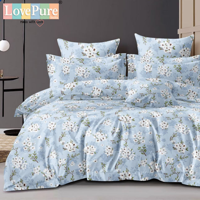 GEMS KING 3PCS FITTED (DURABLE ELASTIC) BEDSHEET SET WITH 2 KINGSIZE PILLOW COVERS (1+2)(FITS UPTO 8 INCHES MATTRESS)