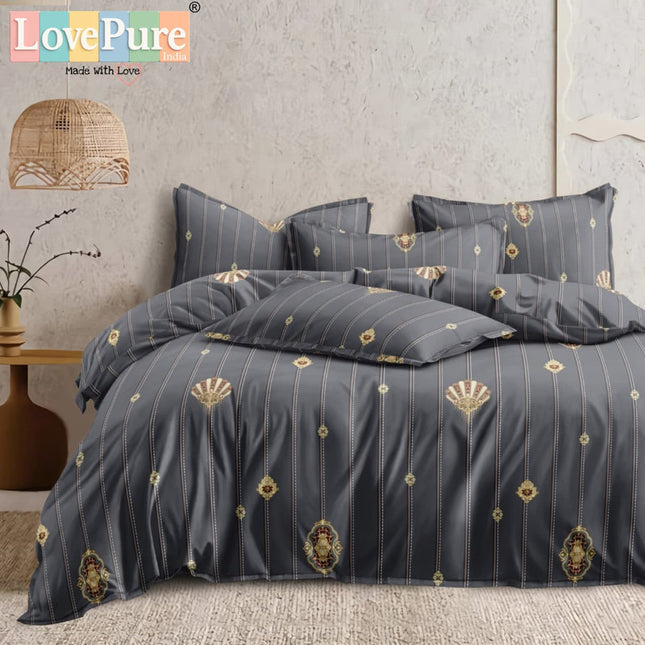 BENTLEY DOUBLE PREMIUM 90*100 BEDSHEET SET(1+2) WITH 2 PILLOW COVERS