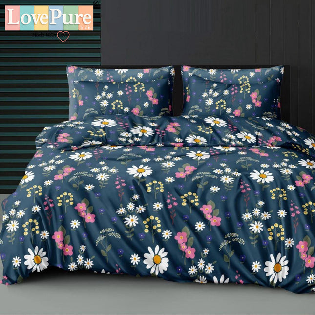 FLORIDA DOUBLE PREMIUM 90*100 BEDSHEET SET(1+2) WITH 2 PILLOW COVERS