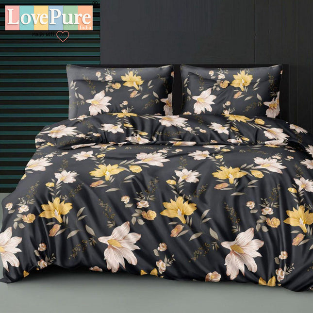 FLORIDA DOUBLE PREMIUM 90*100 BEDSHEET SET(1+2) WITH 2 PILLOW COVERS