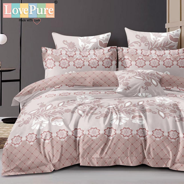 FLORIDA DOUBLE PREMIUM 90*100 BEDSHEET SET(1+2) WITH 2 PILLOW COVERS