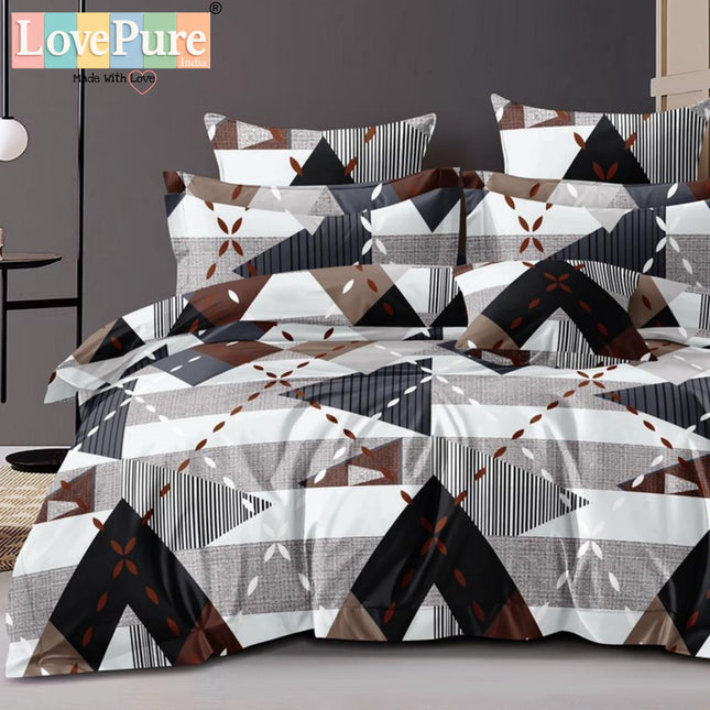 FLORIDA KING FITTED (DURABLE ELASTIC) BEDSHEET SET WITH 2 KINGSIZE PILLOW COVERS (1+2)(FITS UPTO 10 INCHES MATTRESS)