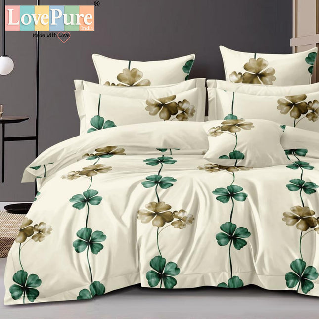 FLORIDA DOUBLE PREMIUM 90*100 BEDSHEET SET(1+2) WITH 2 PILLOW COVERS