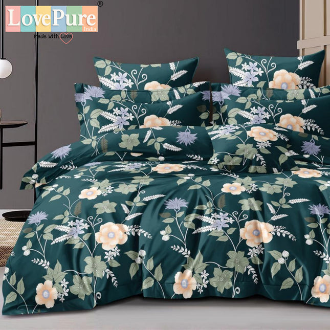 FLORIDA DOUBLE PREMIUM 90*100 BEDSHEET SET(1+2) WITH 2 PILLOW COVERS