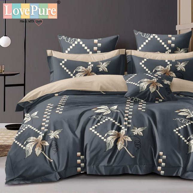 FLORIDA DOUBLE PREMIUM 90*100 BEDSHEET SET(1+2) WITH 2 PILLOW COVERS
