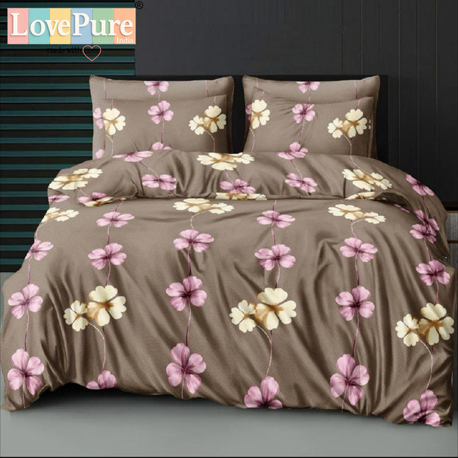 FLORIDA DOUBLE PREMIUM 90*100 BEDSHEET SET(1+2) WITH 2 PILLOW COVERS