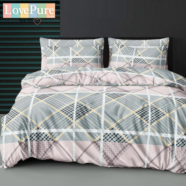 FLORIDA DOUBLE PREMIUM 90*100 BEDSHEET SET(1+2) WITH 2 PILLOW COVERS