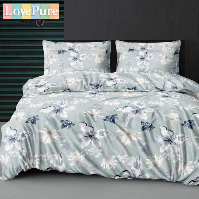 FLORIDA DOUBLE PREMIUM 90*100 BEDSHEET SET(1+2) WITH 2 PILLOW COVERS