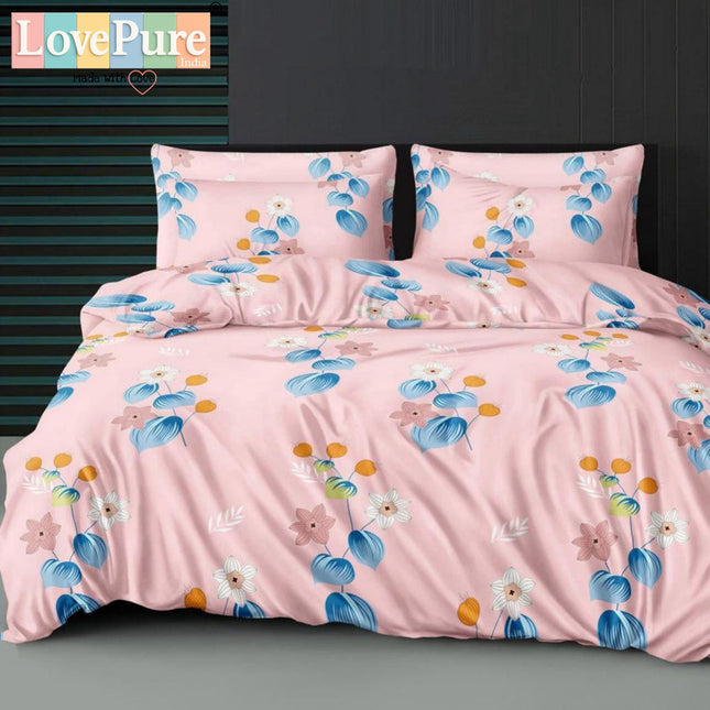 FLORIDA DOUBLE PREMIUM 90*100 BEDSHEET SET(1+2) WITH 2 PILLOW COVERS