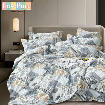 FLORIDA DOUBLE PREMIUM 90*100 BEDSHEET SET(1+2) WITH 2 PILLOW COVERS