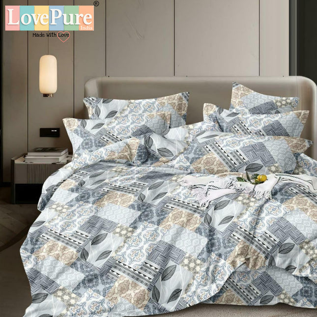FLORIDA DOUBLE PREMIUM 90*100 BEDSHEET SET(1+2) WITH 2 PILLOW COVERS